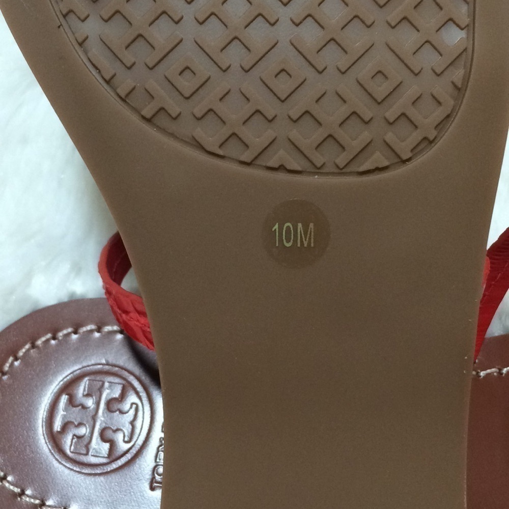 Tory Burch Gabriel Flat Sandal, Croc Embossed - Picture 5 of 5